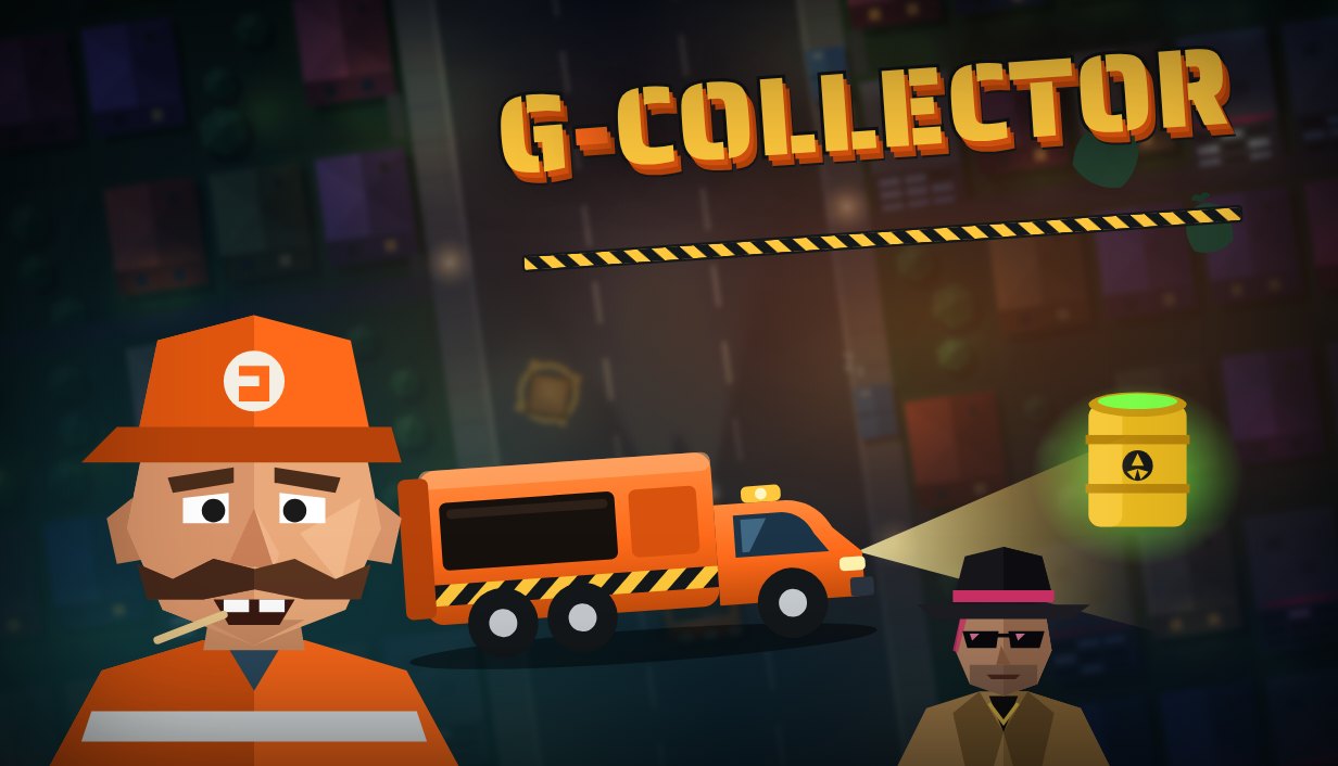 G-Collector key art: Garbo, his garbage truck and The Coat